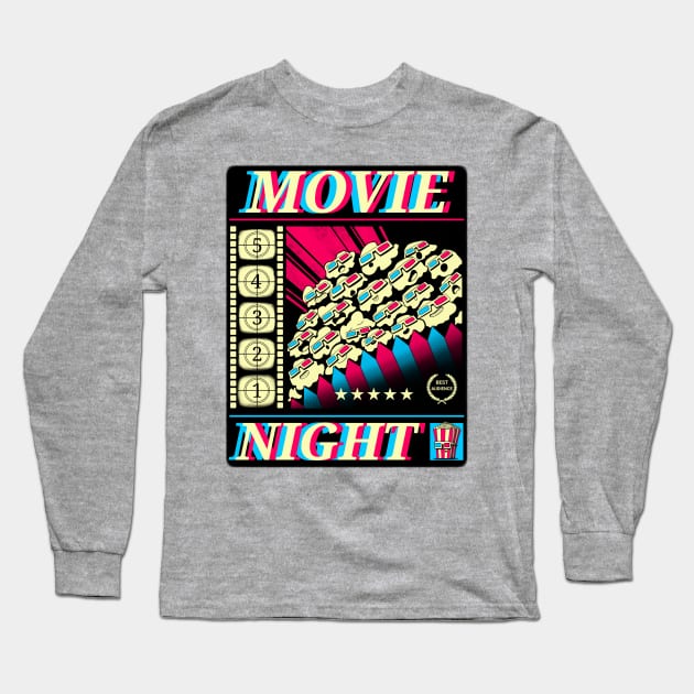 Movie Night Long Sleeve T-Shirt by Gerty